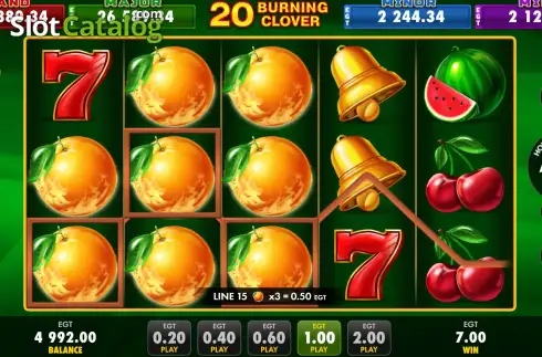 Οθόνη3. 20 Burning Clover Κουλοχέρης