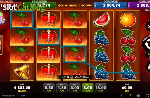 Οθόνη3. 40 Shining Crown Clover Chance (EGT Digital) Κουλοχέρης 