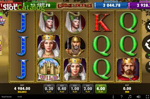Οθόνη2. Royal Secrets (EGT Digital) Κουλοχέρης