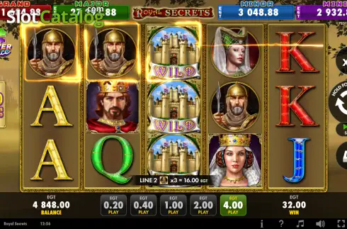 Οθόνη3. Royal Secrets (EGT Digital) Κουλοχέρης