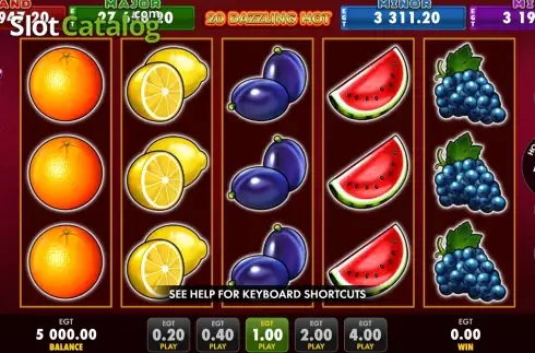 Οθόνη2. 20 Dazzling Hot (EGT Digital) Κουλοχέρης 