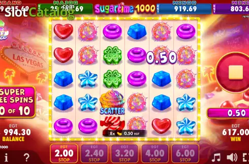 Οθόνη3. Sugartime 1000 Κουλοχέρης