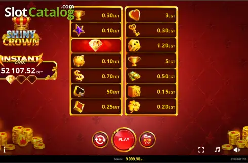 Οθόνη3. Shiny Crown Κουλοχέρης