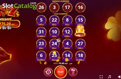 Οθόνη3. Lucky 7’s Hot Κουλοχέρης