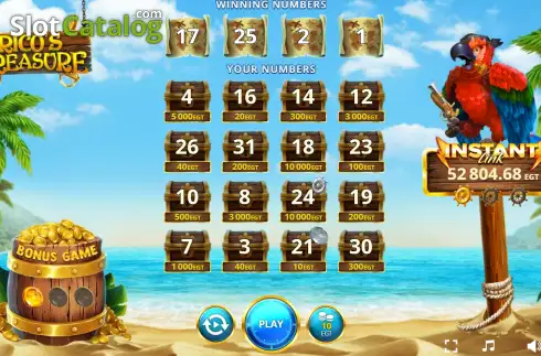 Οθόνη2. Rico’s Treasure Κουλοχέρης