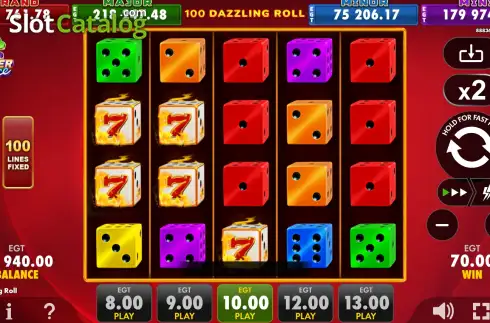 Οθόνη3. 100 Dazzling Roll Κουλοχέρης