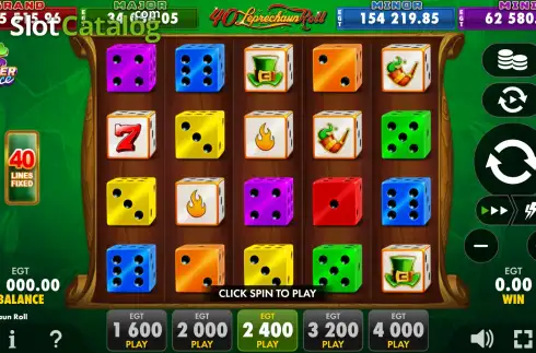Οθόνη2. 40 Leprechaun Roll Κουλοχέρης
