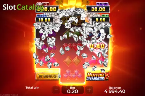 Οθόνη3. Hotfire Diamonds 2 Κουλοχέρης