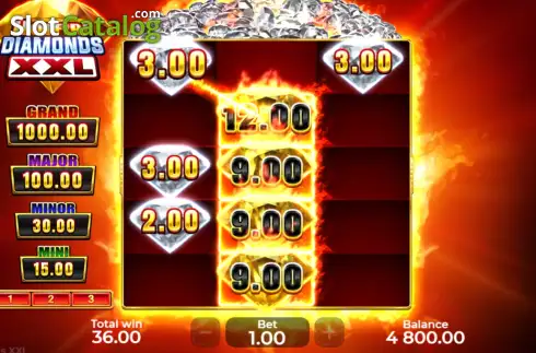 Οθόνη3. Hotfire Diamonds XXL Κουλοχέρης