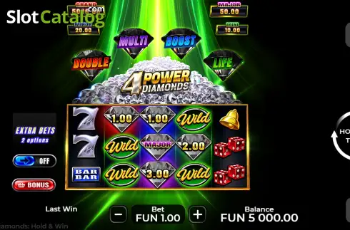 Οθόνη2. 4 Power Diamonds Hold and Win Κουλοχέρης