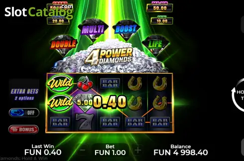 Οθόνη3. 4 Power Diamonds Hold and Win Κουλοχέρης