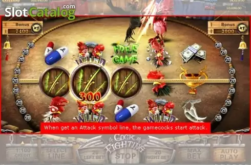 Οθόνη4. Cock Fighting (esball) Κουλοχέρης
