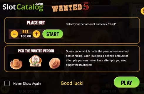 Οθόνη3. Wanted 5 Κουλοχέρης
