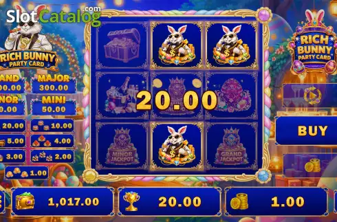 Οθόνη3. Rich Bunny Party Card Κουλοχέρης