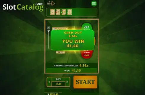 Οθόνη3. Hi-Lo (GameTimeTech) Κουλοχέρης 