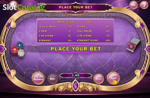 Οθόνη2. Hold & Flip Poker Frenzy Κουλοχέρης 