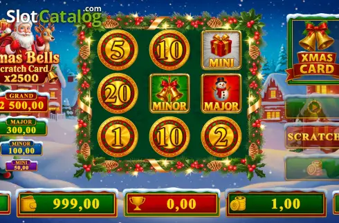 Οθόνη3. Xmas Bells Scratch Card Κουλοχέρης