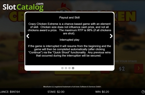 Οθόνη8. Crazy Chicken Extreme Κουλοχέρης