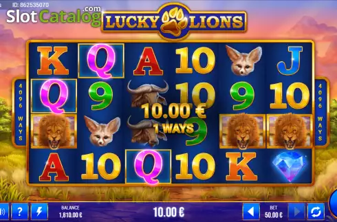 Οθόνη3. Lucky Lions (G.Games) Κουλοχέρης