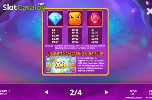 Οθόνη8. Diamond Digger (G.Games) Κουλοχέρης