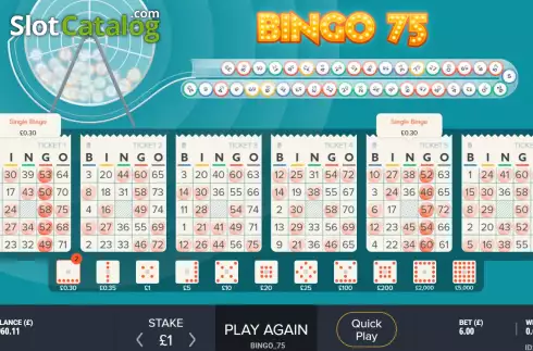 Οθόνη3. Bingo 75 (G.Games) Κουλοχέρης