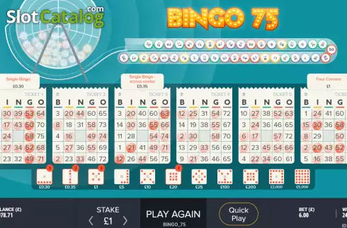 Οθόνη4. Bingo 75 (G.Games) Κουλοχέρης