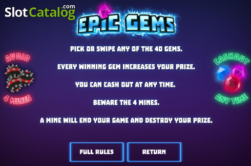 Οθόνη 7. Epic Gems Κουλοχέρης