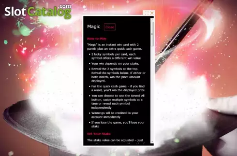 Πίνακας πληρωμών 1. Magic Κουλοχέρης 