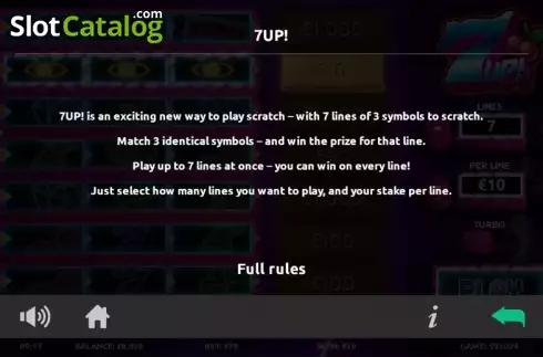 Πίνακας πληρωμών 1. 7UP! (G.Games) Κουλοχέρης