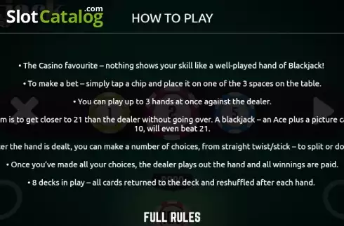 Οθόνη5. Blackjack (G.Games) Κουλοχέρης
