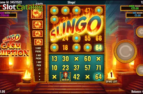 Οθόνη3. Slingo Cash Eruption Κουλοχέρης