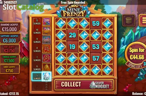 Οθόνη3. Slingo Mine Frenzy Κουλοχέρης 