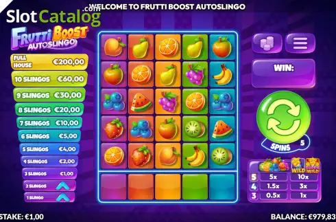 Οθόνη2. Frutti Boost AutoSlingo Κουλοχέρης