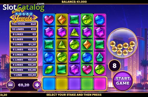 Οθόνη2. Slingo Vegas Jewels Κουλοχέρης