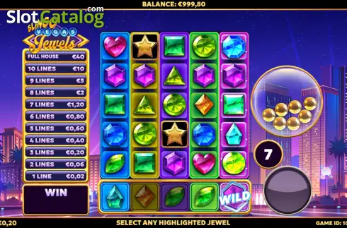 Οθόνη3. Slingo Vegas Jewels Κουλοχέρης