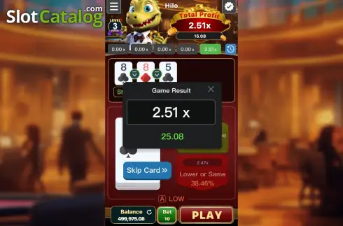Οθόνη3. HiLo (Gemini Gaming) Κουλοχέρης