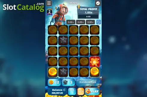 Οθόνη2. Mines (Gemini Gaming) Κουλοχέρης