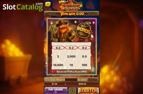 Οθόνη3. Boom Boom Scratch Κουλοχέρης