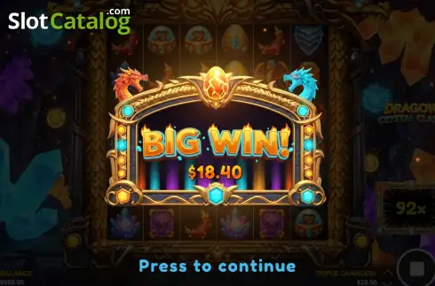 Οθόνη3. Dragon Crystal Clash Κουλοχέρης