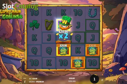 Οθόνη3. Leprechaun VS Goblins Κουλοχέρης