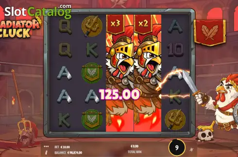 Οθόνη3. Gladiator Cluck Κουλοχέρης