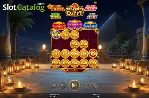 Οθόνη3. 3 Treasures of Egypt: Hold and Win Κουλοχέρης