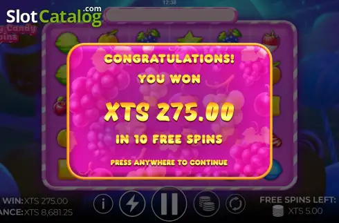 Οθόνη3. Sweety Candy Spins Κουλοχέρης