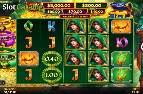 Οθόνη2. Magic Treasures Gold Rogue Κουλοχέρης