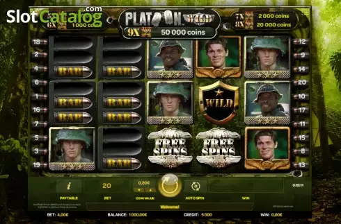 Ροδέλες. Platoon Wild Κουλοχέρης