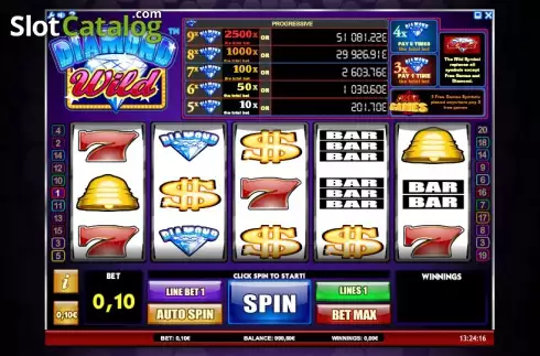 Ροδέλες. Diamond Wild Κουλοχέρης