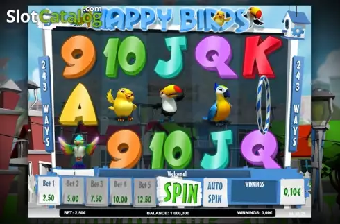Ροδέλες. Happy Birds Κουλοχέρης