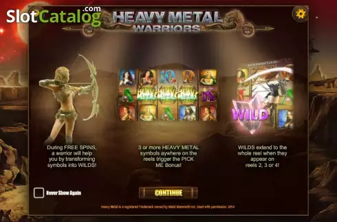 Τα χαρακτηριστικά του παιχνιδιού. Heavy Metal Warriors Κουλοχέρης