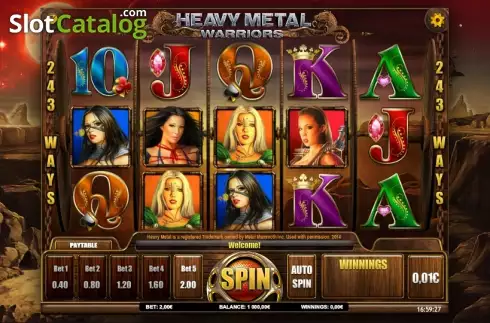 Ροδέλες. Heavy Metal Warriors Κουλοχέρης