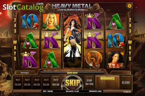 Εκτείνεται άγρια. Heavy Metal Warriors Κουλοχέρης